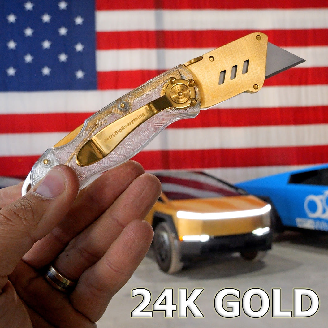 24K GOLD PLATED JERRYRIG KNIFE (LIMITED)