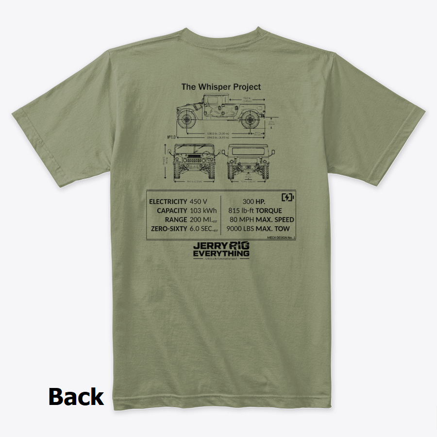Jerry Rig Hummer The Whisper Project - Hummer EV Shirt – JerryRigKnife